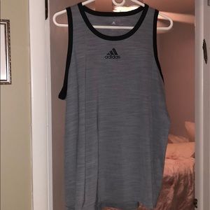 Men’s adidas gray workout tank top